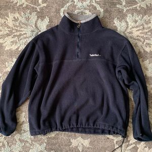 Navy blue timberland sweater, size is Large